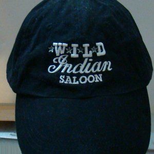 Black Promotional Hat Embroidered "Wild Indian Saloon"